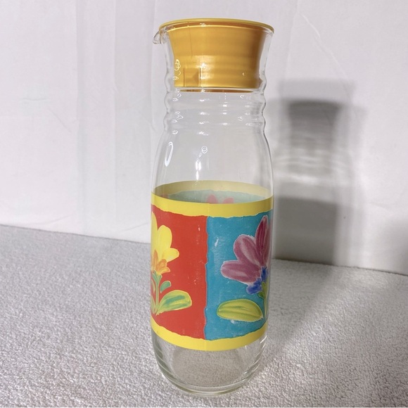 Vintage Gardenia Luminarc Arc France Glass Pitcher Carafe With Lid - Picture 6 of 12
